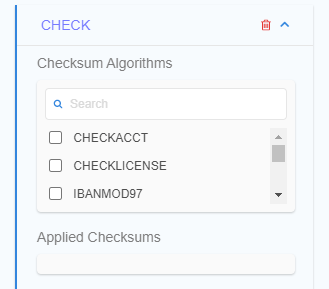 GLASS Studio Add CHECK Rule Pane