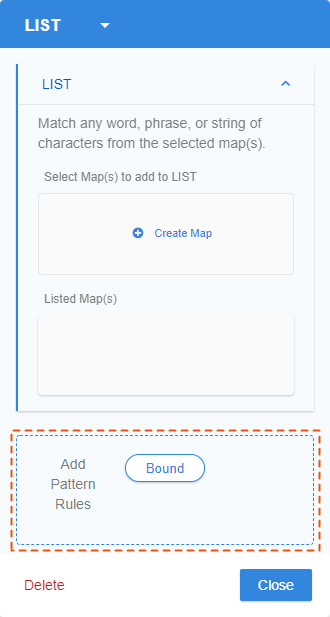 GLASS Studio Define Pattern Rules for LIST Component