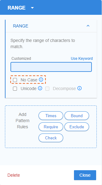 GLASS Studio WORD Component Case Sensitivity option