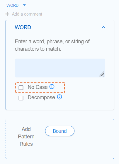 GLASS Studio WORD Component Case Sensitivity option