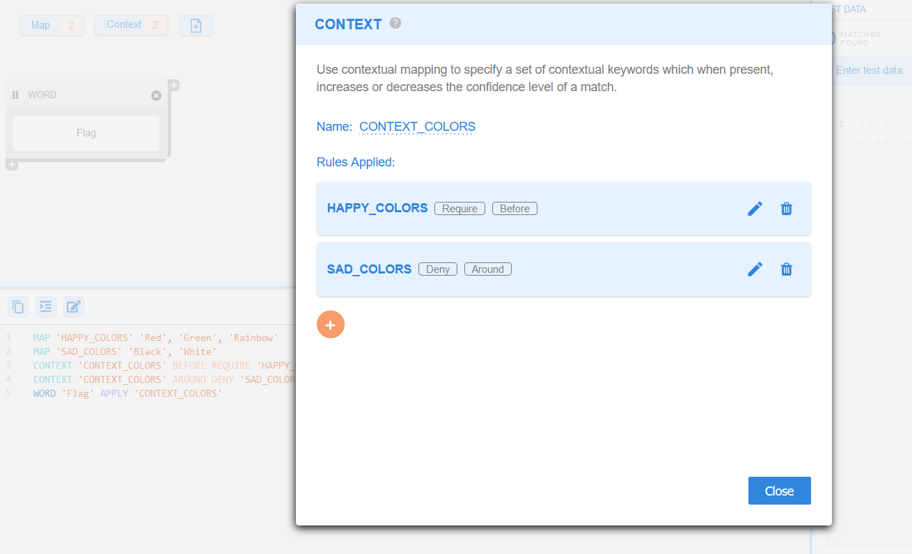GLASS Example with Multiple Context Rules