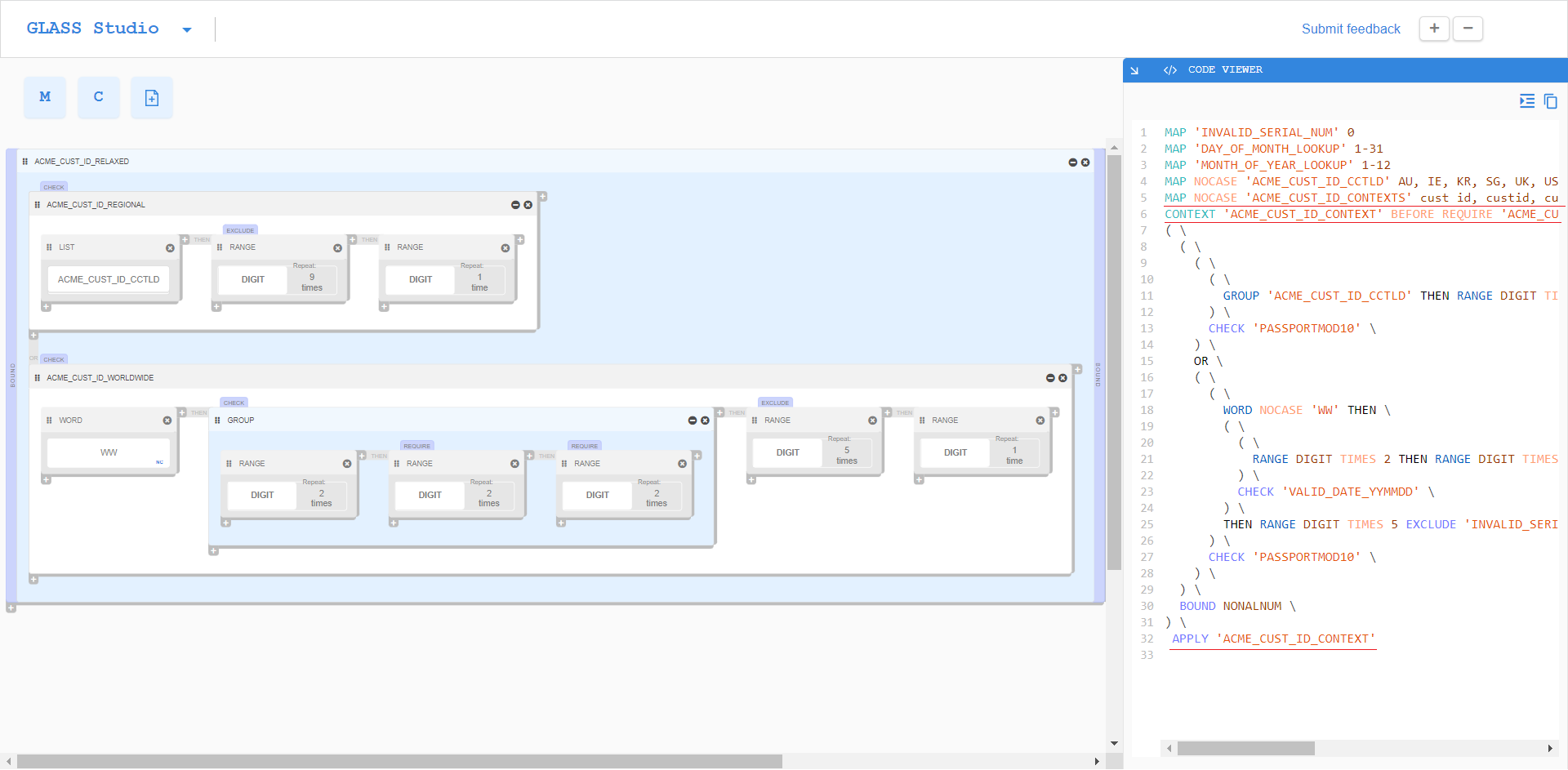 ACME Customer ID relaxed data type