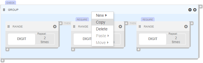 Right click and select Copy to duplicate a component or group of components