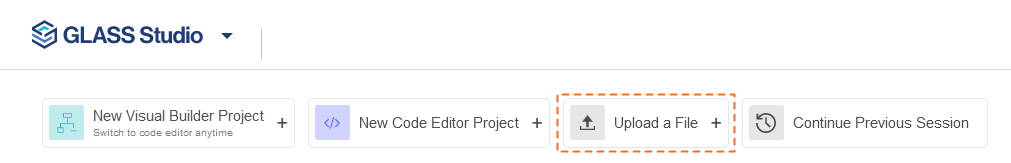 Upload an Existing GLASS Studio project