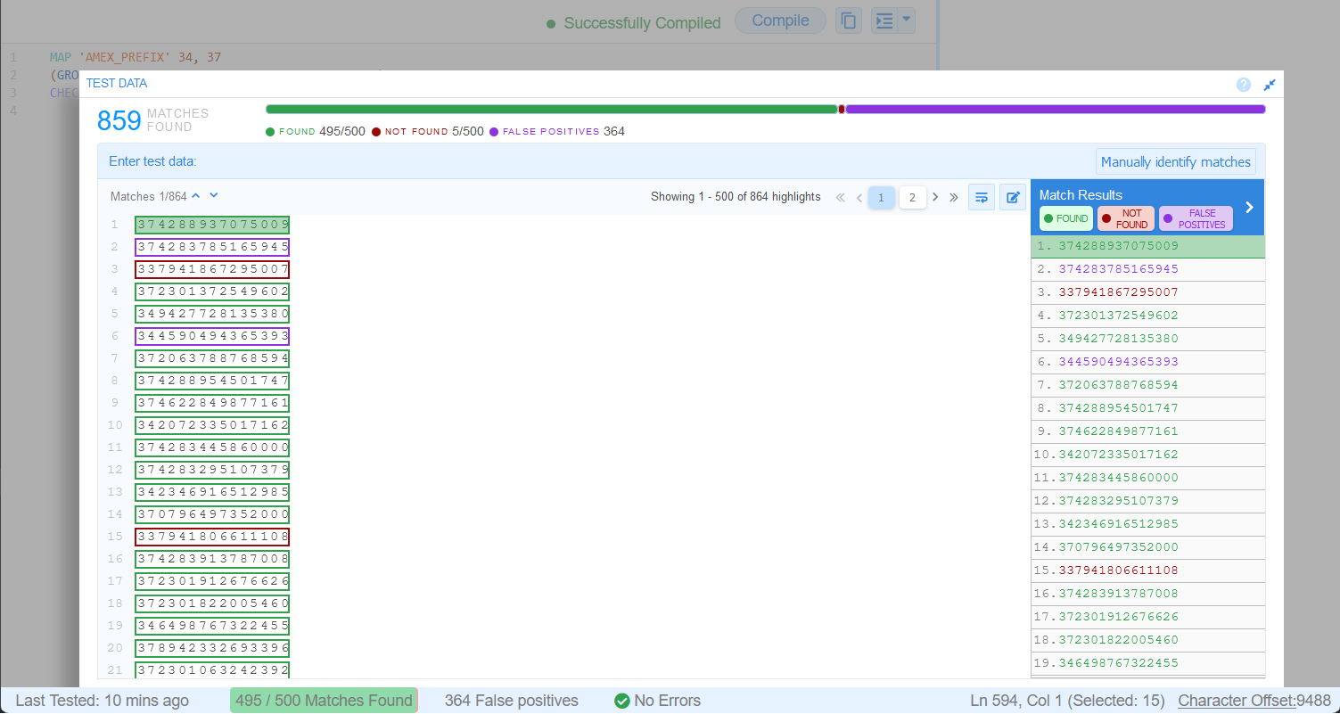 GLASS Studio Test Data manually identify page navigation
